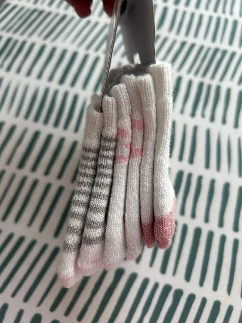 Carter's Baby Pink & White Heart Socks 6-Pack (NB)